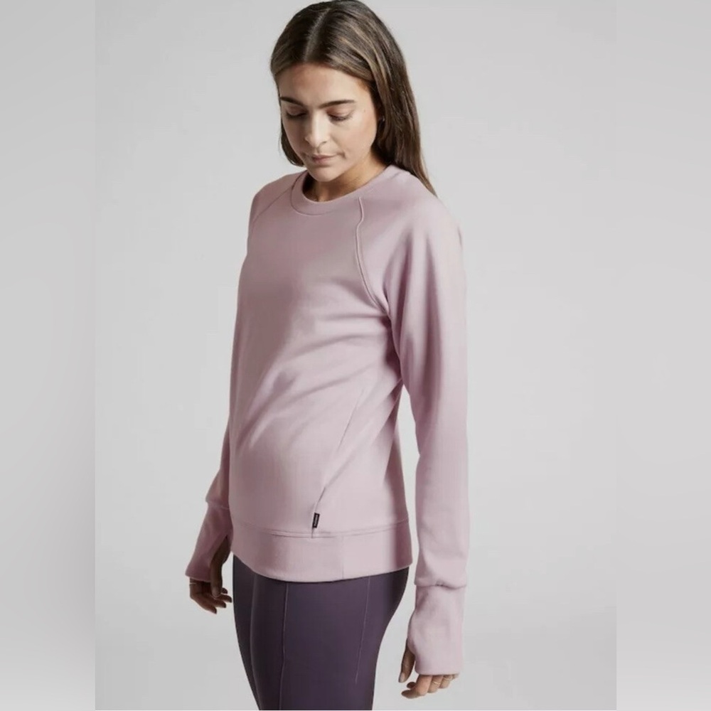 Athleta Light Purple Triumph Crewneck Sweatshirt